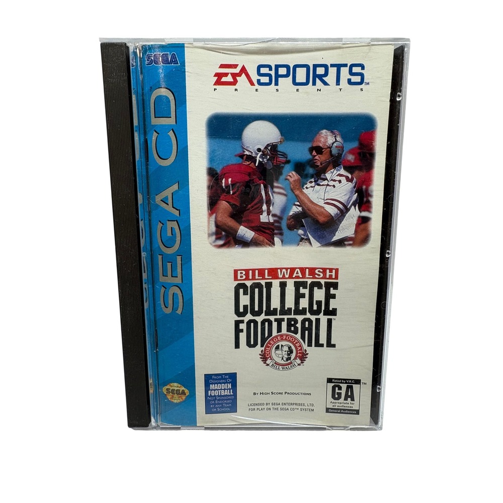 Sega CD Video Game Bill Walsh College Football EA Sports